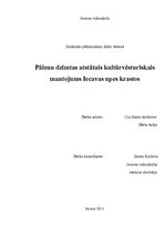 Referāts 'Pālenu dzimtas atstātais kultūrvēsturiskais mantojums Iecavas upes krastos', 1.