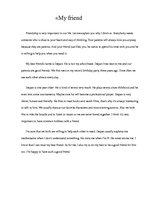 Eseja 'My Friend', 1.
