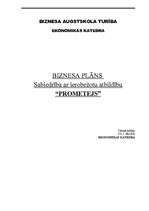Biznesa plāns 'SIA “PROMETEJS” ', 1.