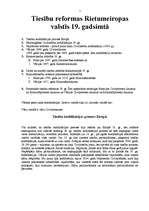 Konspekts 'Tiesību reformas Rietumeiropas valstīs 19.gadsimtā', 1.