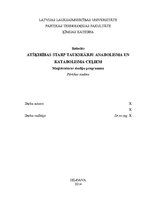 Konspekts 'Atšķirības starp taukskābju anabolisma un katabolisma ceļiem', 1.