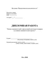 Diplomdarbs 'Оценка экономической и финансовой деятельности фирмы в условиях экономического к', 2.