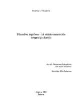 Referāts 'Pilsonības iegūšana kā etnisko minoritāšu integrācijas kanāls', 1.