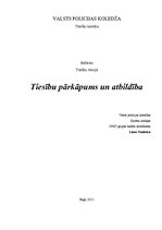 Referāts 'Tiesību pārkāpums un atbildība', 1.