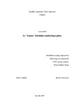 Referāts 'Mārketinga plāns', 1.