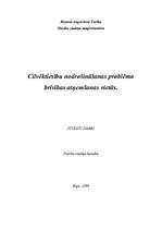 Referāts 'Cilvēktiesību nodrošināšanas problēma brīvības atņemšanas vietās', 1.