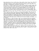 Eseja 'Small Towns and Big Cities ', 1.