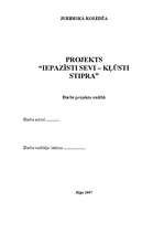 Referāts 'Projekts “Iepazīsti sevi – kļūsti stipra”', 1.
