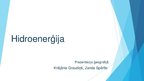 Prezentācija 'Hidroenerģija', 1.
