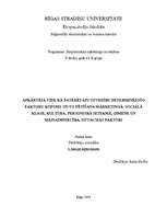 Konspekts 'Apkārtējā vide kā patērētāju uzvedību determinējošo faktoru kopums un to pētīšan', 1.