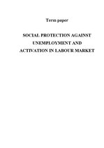 Referāts 'Social Protection against Unemployment and Activation in Labour Market', 1.