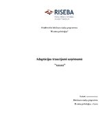 Referāts 'Adaptācijas traucējumi uzņēmumā "X"', 1.