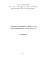 Diplomdarbs 'Kooperatīvā mācīšanās skolēnu motivācijas veicināšanai ģeogrāfijas stundās pamat', 1.