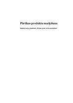 Referāts 'Pārtikas produktu marķēšana', 1.