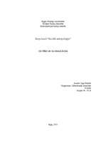 Eseja 'Cilvēks un globalizācija', 1.