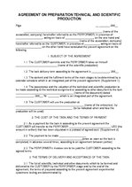 Paraugs 'Agreement on Preparation Tehnical and Scientific Production', 1.
