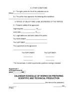 Paraugs 'Agreement on Preparation Tehnical and Scientific Production', 3.