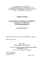 Diplomdarbs 'Pakalpojumu sniegšanas uzņēmuma personāla vadīšanas attīstības projekts', 1.