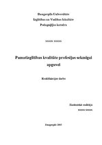 Diplomdarbs 'Pamatizglītības kvalitāte profesijas sekmīgai apguvei', 1.