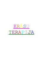Konspekts 'Krāsu terapija', 1.