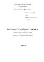 Diplomdarbs 'Saules kolektori TF energoapgādē', 1.