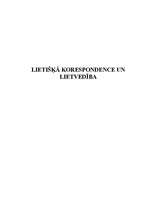 Paraugs 'Lietišķā korespondence un lietvedība', 1.