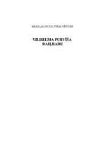 Referāts 'Vilhelma Purvīša daiļrade', 1.