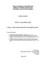 Konspekts 'Vēstures beigu priekšvēstneši: Kants, Hēgelis un Markss', 1.