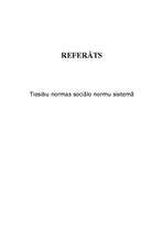 Referāts 'Tiesību normas sociālo normu sistēmā', 1.