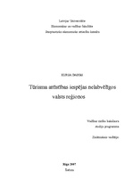 Referāts 'Tūrisma attīstības iespējas nelabvēlīgos valsts reģionos', 1.