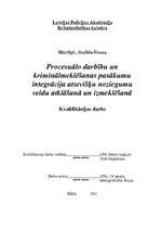 Referāts 'Procesuālo darbību un kriminālmeklēšanas pasākumu integrācija atsevišķu noziegum', 1.