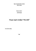Referāts 'Tirgus izpēte kafijai "Merrild"', 1.