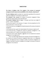 Diplomdarbs 'Personālvadības procesa analīze un tās pilnveidošanas iespējas uzņēmumā "Uzņēmum', 2.