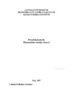 Konspekts 'Ekonomisko teoriju vēsture', 1.