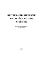 Referāts 'Reitterapijas ietekme uz cilvēka fizisko attīstību', 1.