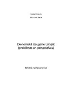 Referāts 'Ekonomiskā izaugsme Latvijā (problēmas un perspektīvas)', 1.