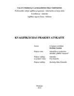 Prakses atskaite 'Kvalifikācijas prakses atskaite. Profesija - sekretāre', 1.