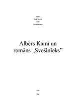 Referāts 'Albērs Kamī un romāns "Svešinieks"', 1.