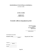 Referāts 'Komandu vadība un atspoguļojums praksē', 1.