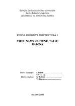 Referāts 'Viesu nams Kaltenē, Talsu rajonā', 1.