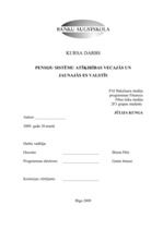 Referāts 'Pensiju sistēmu atšķirības jaunajās un vecajās Eiropas Savienības valstīs', 1.