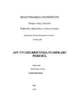 Konspekts 'ASV un Lielbritānija starpkaru periodā', 1.