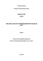 Referāts 'The analysis of tourism industry in Delhi city', 1.