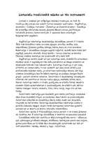 Eseja 'Lietuviešu tradicionālā mūzika un tās instrumenti', 1.