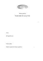 Prakses atskaite 'Prakses pārskats Nordea Bank AB Latvijas filiāle', 1.