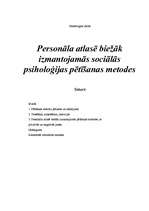 Referāts 'Personāla atlasē biežāk izmantojamās sociālās psiholoģijas pētīšanas metodes', 1.