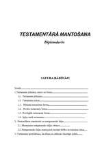 Diplomdarbs 'Testamentārā mantošana', 1.