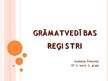 Prezentācija 'Grāmatvedības reģistri', 1.