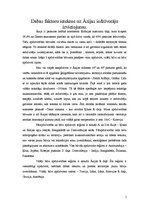 Eseja 'Dabas faktoru ietekme uz Āzijas iedzīvotāju izvietojumu', 1.