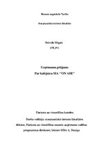 Referāts 'Uzņēmuma pētījums. Kafejnīca SIA "On Air"', 1.